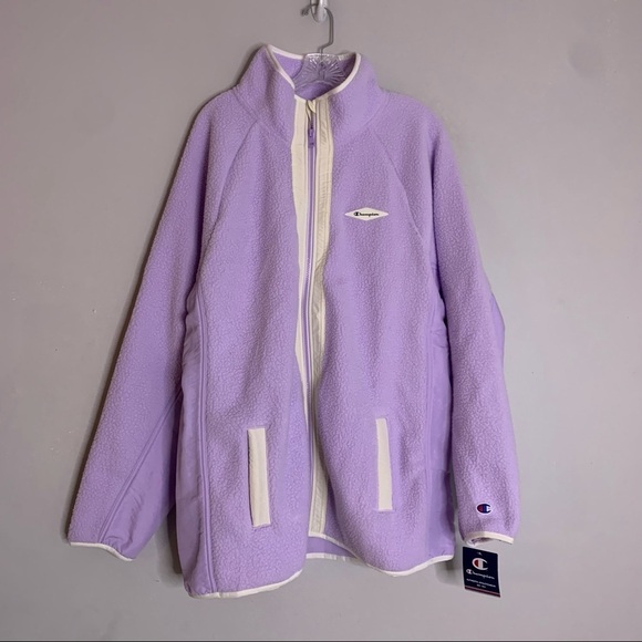 champion Lavender teddy fleece plus size zip up women’s 2X  new with tags - Picture 1 of 6